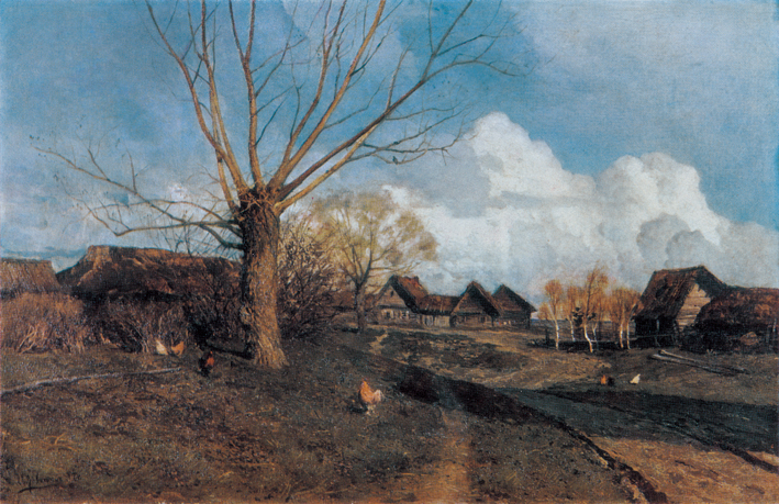  伊萨克·列维坦 Levitan，Isaak Iliich —— 村庄的风景